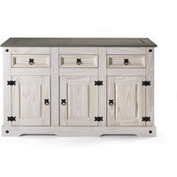 SIDEBOARD MEXICO - Kiefer Milford/Weiß, Holz (132/84/44cm) - SAM