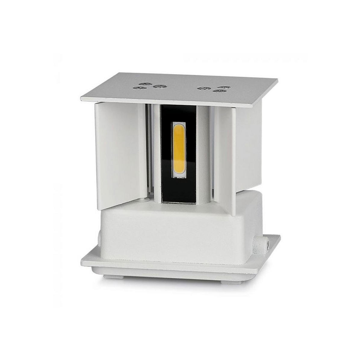LED AUSSEN-WANDLEUCHTE Aluminium Weiß - Weiß, Metall (10/10/10cm)
