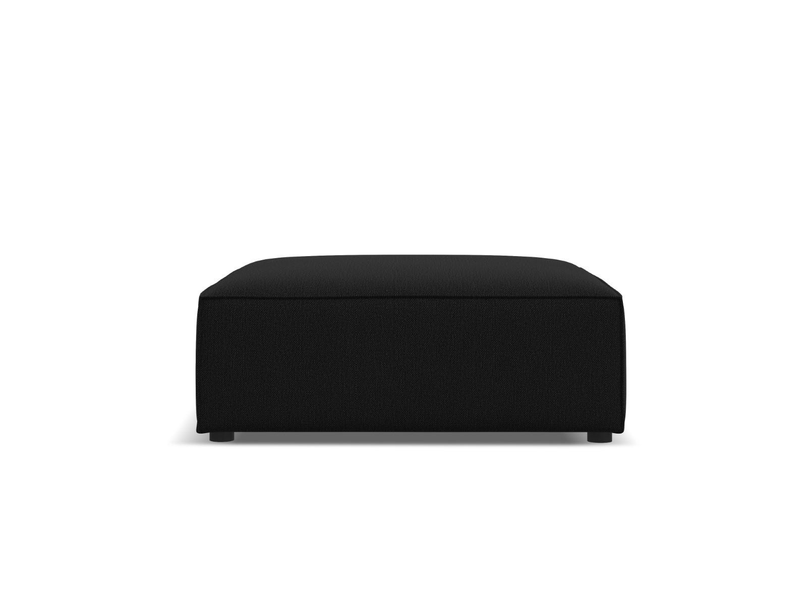 POUF Jodie aus strukturiertem Stoff schwarz - Schwarz, Textil (80/40/102cm) - Micadoni