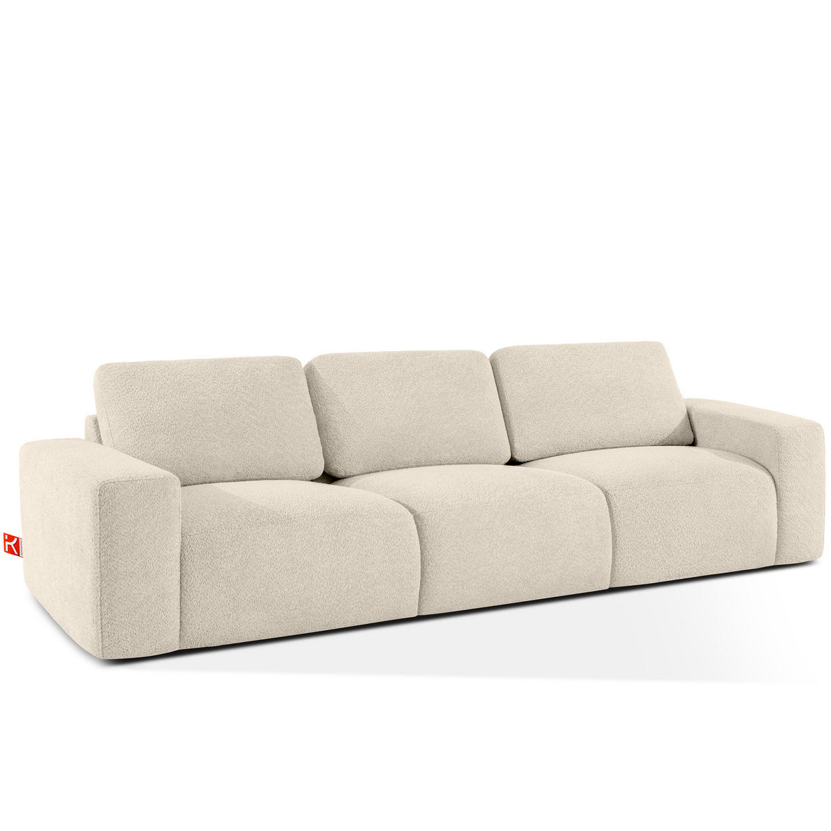 3-SITZER SOFA ZUCCO, Hellbeige - Hellbraun, Holz/Holzwerkstoff (292/85/100cm) - KONSIMO®