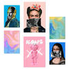 POSTER Set Mit 6 Ikonische Frida Van Gogh Pop Art A3 & A4 Rahmenlos - Klar, Papier (29/3cm) - Nacnic