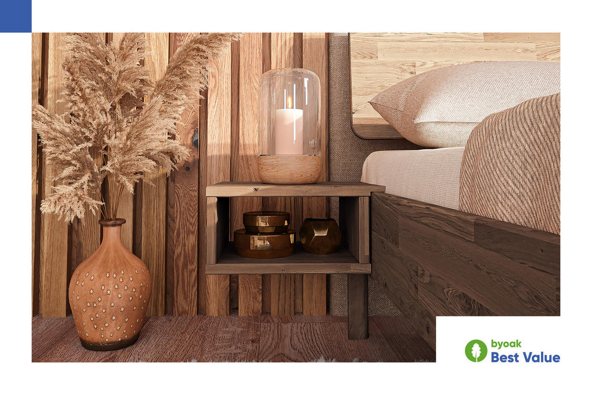 NACHTTISCH 2er Set PENNY Wildeiche - Wildeiche, Holz (34/17/30cm) - byoak