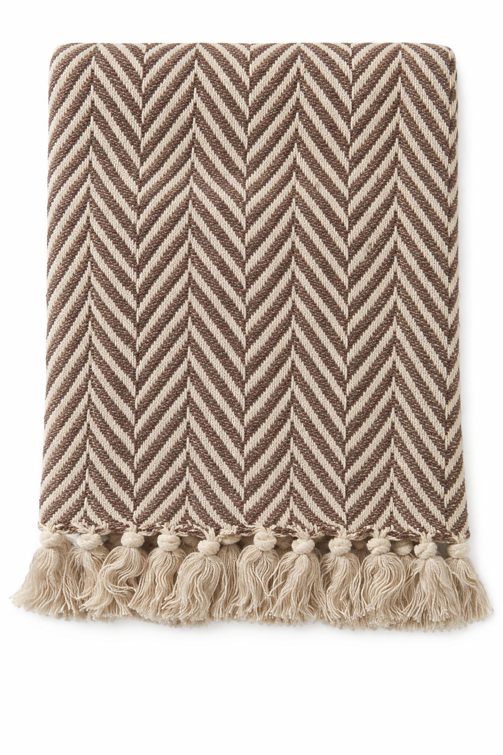 WOHNDECKE Baumwolle 130x180 cm Mit Fransen – Beige/Natural - Naturfarben, Naturmaterialien (130/180cm) - AU Maison