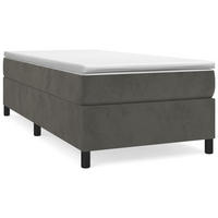 BETTGESTELL Dunkelgrau 100/200 Cm Samt - Grau, Holzwerkstoff (100/200cm) - vidaXL