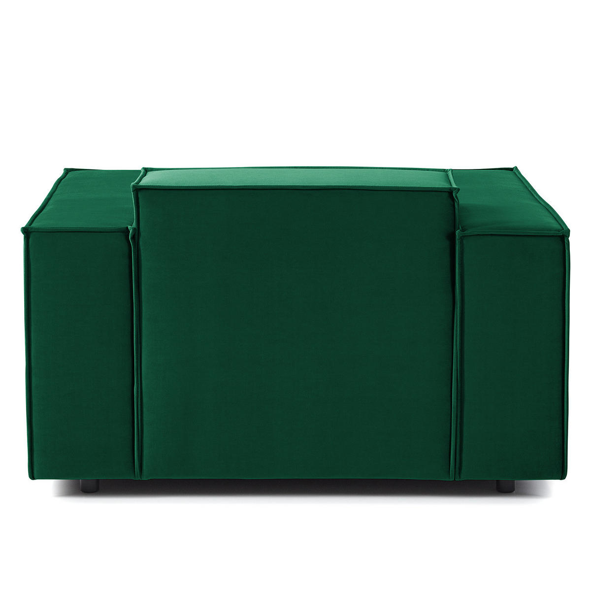 SESSEL - Dunkelgrün/Schwarz, Kunststoff/Textil (120/70/96cm) - home24