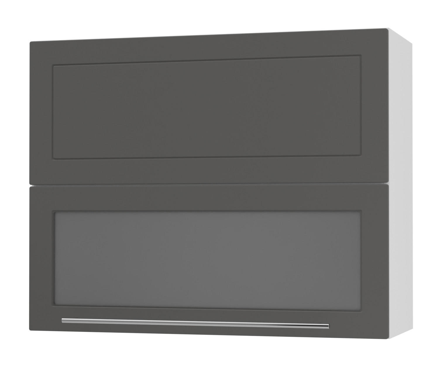 KÜCHENHÄNGESCHRANK Kvantum W8BS/90 Graphit Matt / Weiß Matt 90 / 32,5 / 72cm - Graphitfarben/Weiß, Holz/Holzwerkstoff (90/72/32.5cm) - Feldmann-Wohnen