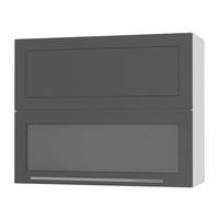 KÜCHENHÄNGESCHRANK Kvantum W8BS/90 Graphit Matt / Weiß Matt 90 / 32,5 / 72cm - Graphitfarben/Weiß, Holz/Holzwerkstoff (90/72/32.5cm) - Feldmann-Wohnen