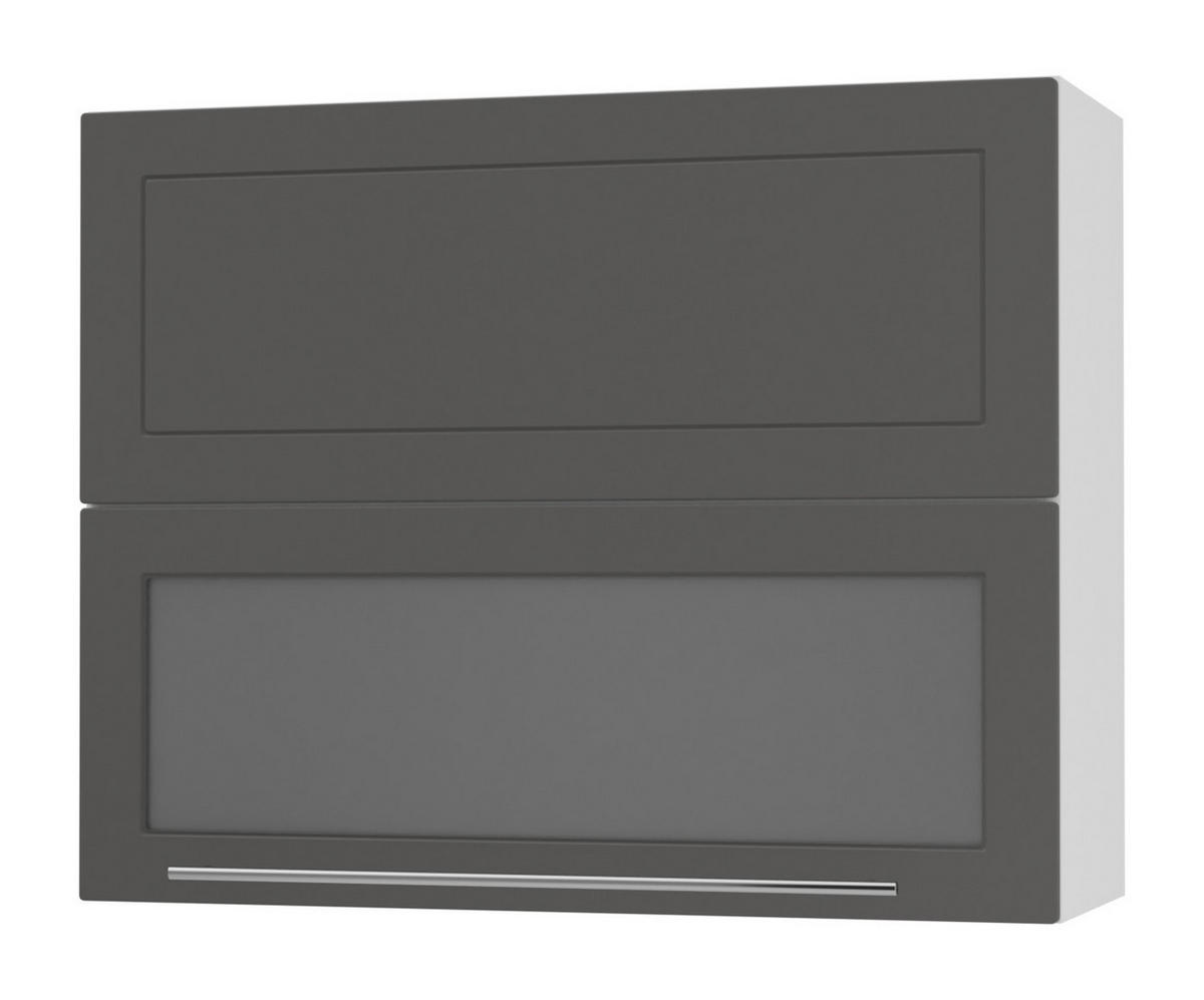 KÜCHENHÄNGESCHRANK Kvantum W8BS/90 Graphit Matt / Weiß Matt 90 / 32,5 / 72cm - Graphitfarben/Weiß, Holz/Holzwerkstoff (90/72/32.5cm) - Feldmann-Wohnen