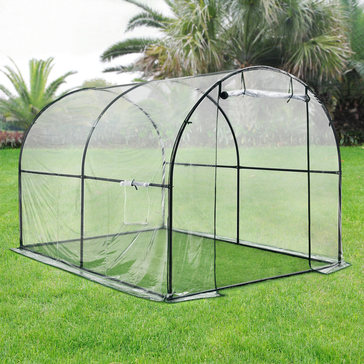 GEWÄCHSHAUS Grünwald - Transparent, Kunststoff (200/190/300cm) - [en.casa]
