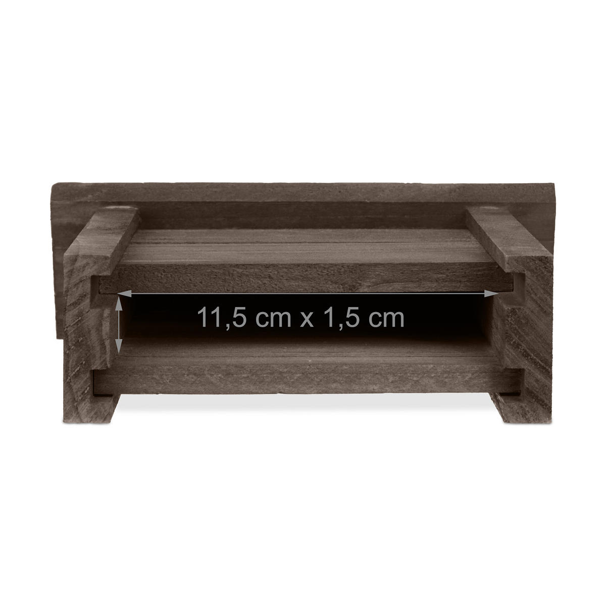 FLEDERMAUSKASTEN - Braun, Holz/Metall (18/29/6cm) - Relaxdays