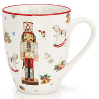 PORZELLANBECHER NUSSKNACKER, Porzellan, weiß, 320 ml - Beige, Keramik (0.32L) - Home Styling Collection