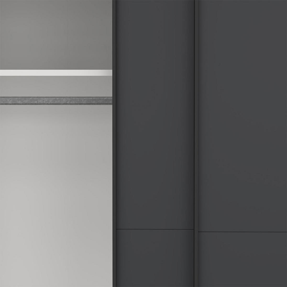 SCHIEBETÜRENSCHRANK, Como, Grau, Holzwerkstoff, 179 x 67 x 221 cm - Grau, Holzwerkstoff (179/221/67cm) - ebuy24