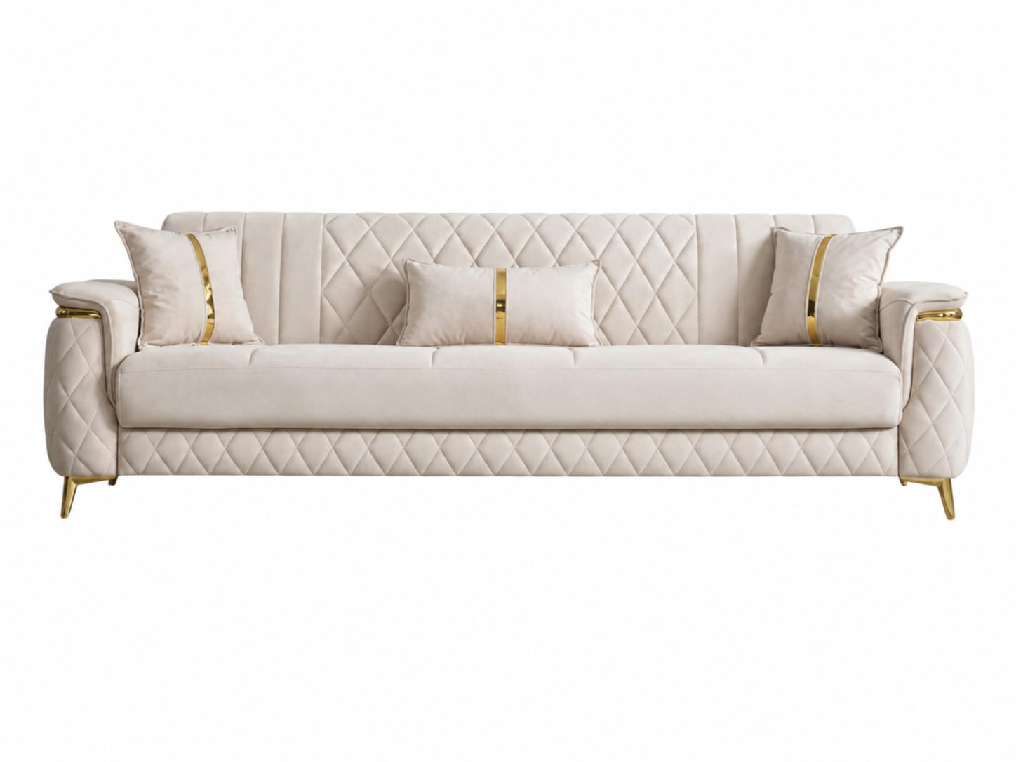 Villa Möbel 3-Sitzer Beige 240x90x98 cm