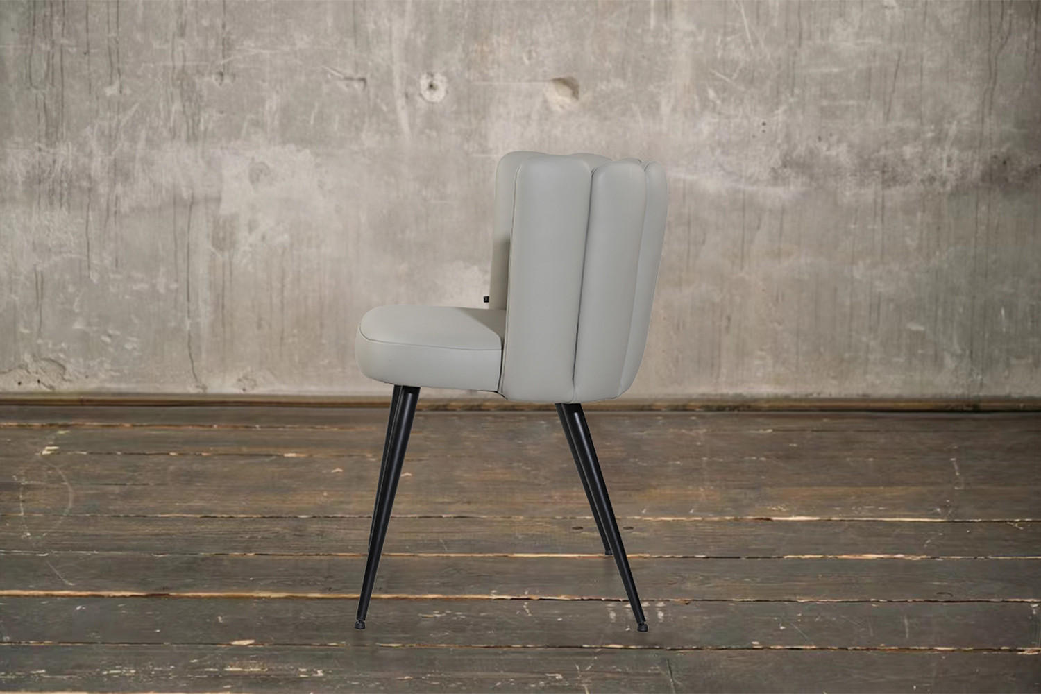 ESSZIMMERSTUHL JADA Grau Leder - Grau, Leder (59/79/55cm) - KAWOLA