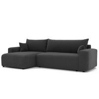 ECKSOFA Luna Max Mit Schlaffunktion - Schwarz, Holzwerkstoff/Textil (278/145cm) - Fun Möbel