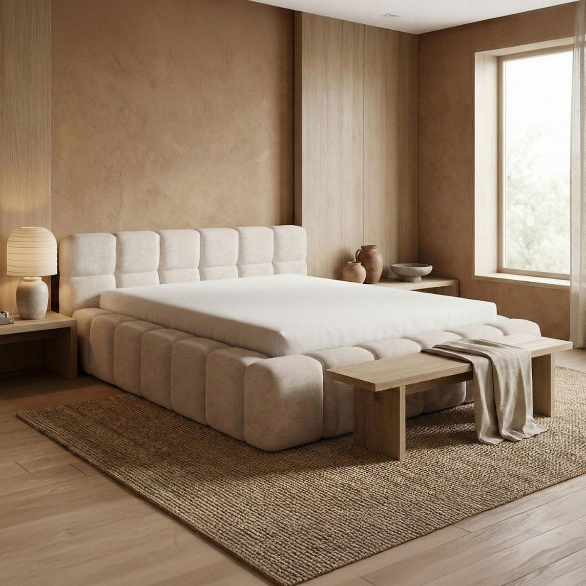 POLSTERBETT NUBO Premium 180x200 cm mit Bettkasten – PERFECT HARMONY 77 - Dunkelblau, Holz (180/200cm) - Dekori_Interiors
