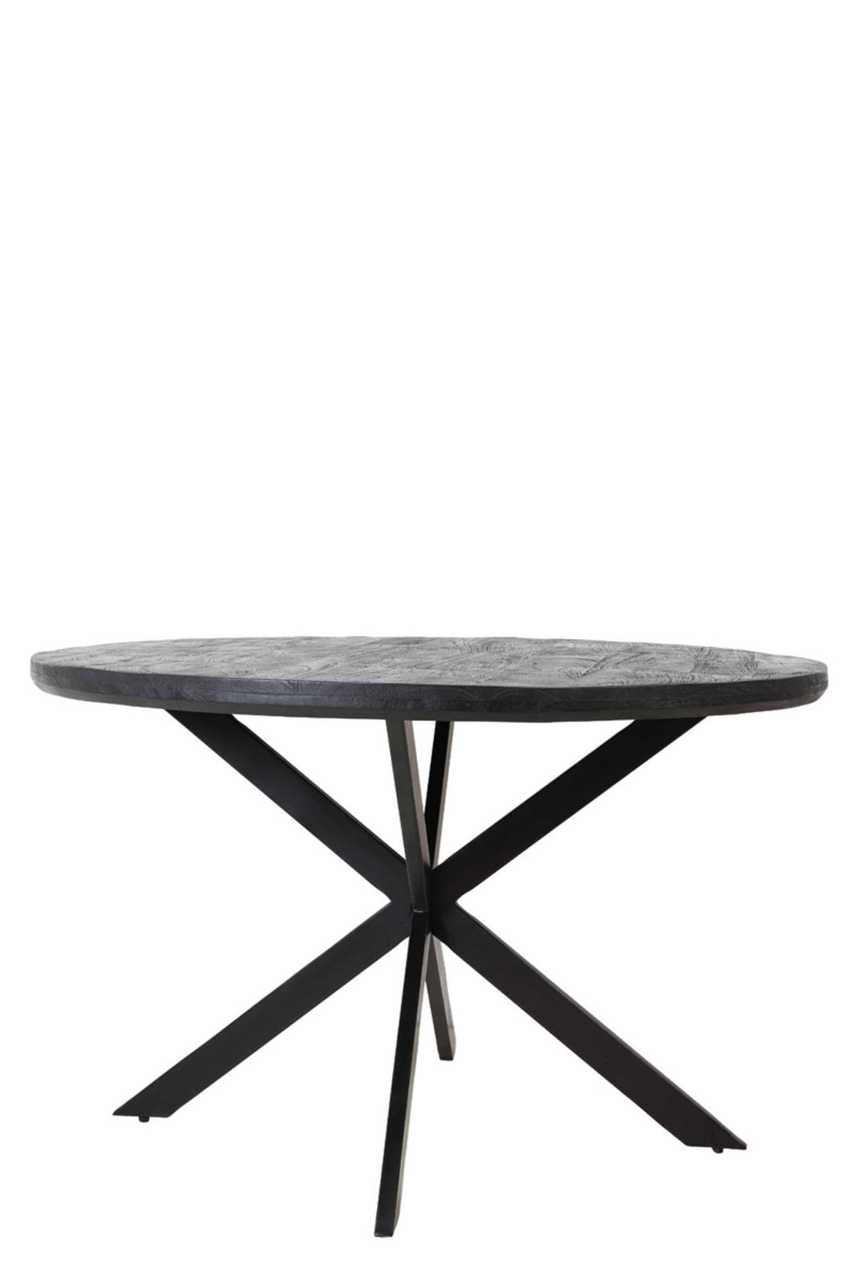 ESSTISCH Gelb Schwarz Ø140/76 cm - Schwarz, Metall (140/140/76cm) - Light & Living