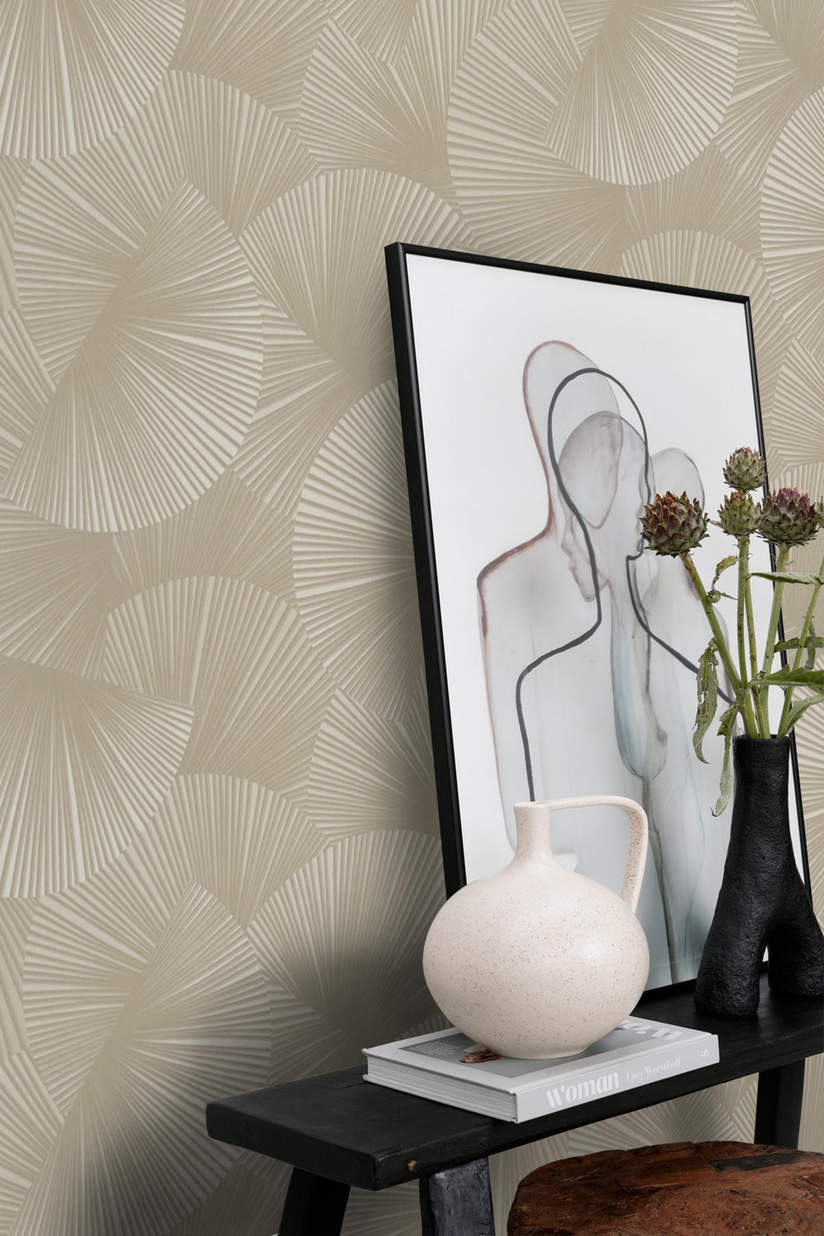 TAPETE 3D-Muster 53 cm x 10.05 m - Beige, Papier (53/1000cm) - Sanders & Sanders