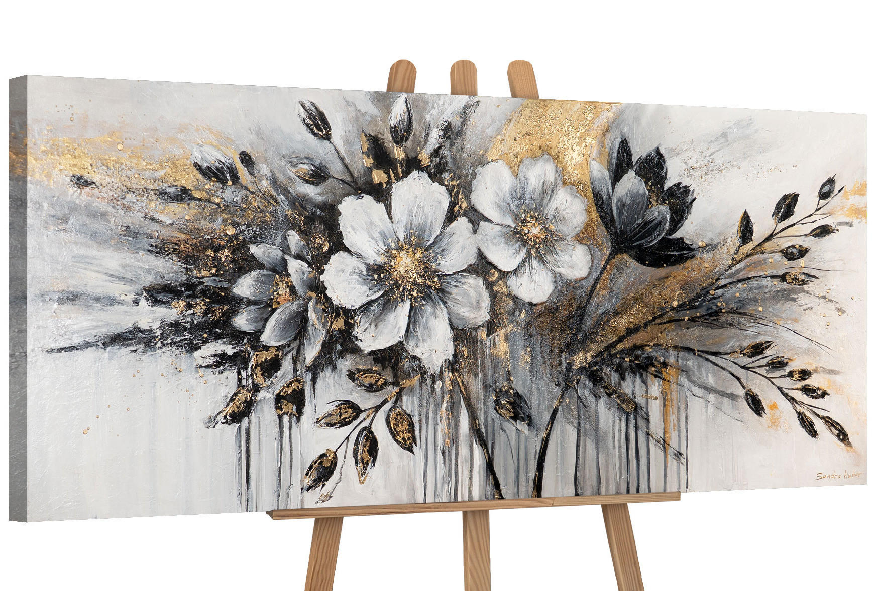 GEMÄLDE Glühen der Farben auf Keilrahmen 115x50 cm - Braun, Holz (115/50cm) - YS-art gallery
