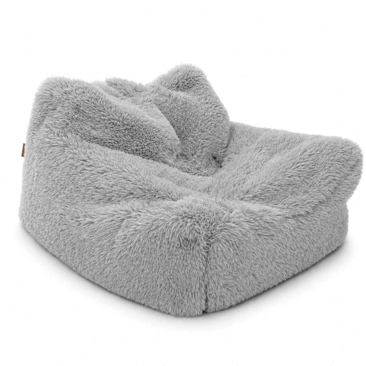 SITZSACK Mammoth flauschig - Hellgrau, Textil (60/50/70cm) - MeowBaby