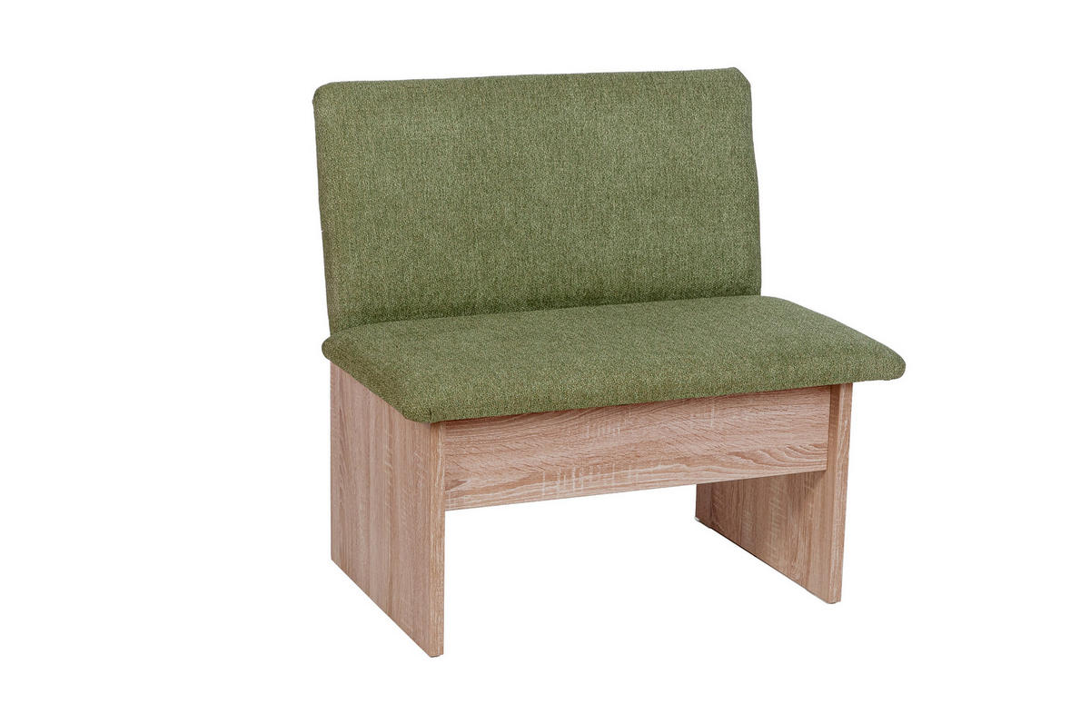 ECKBANK Die Vielseitige - Grün/Sonoma Eiche, Holzwerkstoff/Textil (145/185cm) - Kundler Home