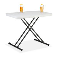 CAMPINGTISCH - Weiß, Kunststoff/Metall (49/78/71cm) - Relaxdays