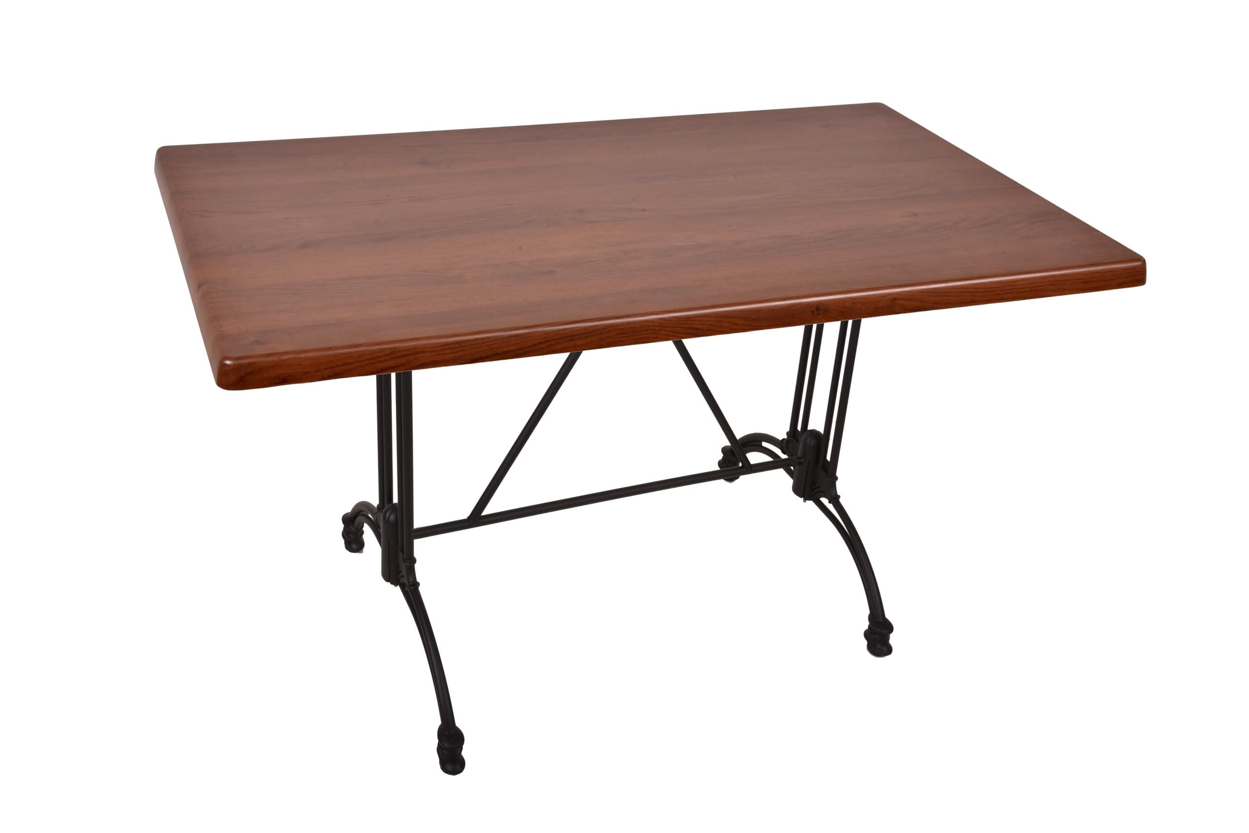 BISTROTISCH Joana 120x80cm Rechteckig Dunkelbraun Holz Cafétisch - Dunkelbraun, Holz (120/80/66cm) - DELUKE