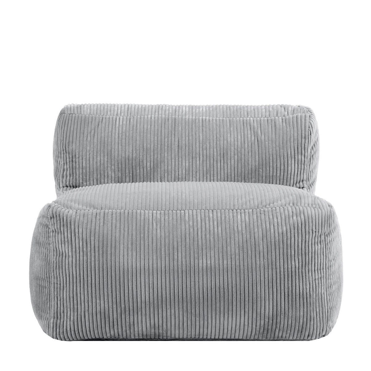 SITZSACK-SESSEL ZEN modular Cord - Grau, Textil (95/68/100cm) - icon
