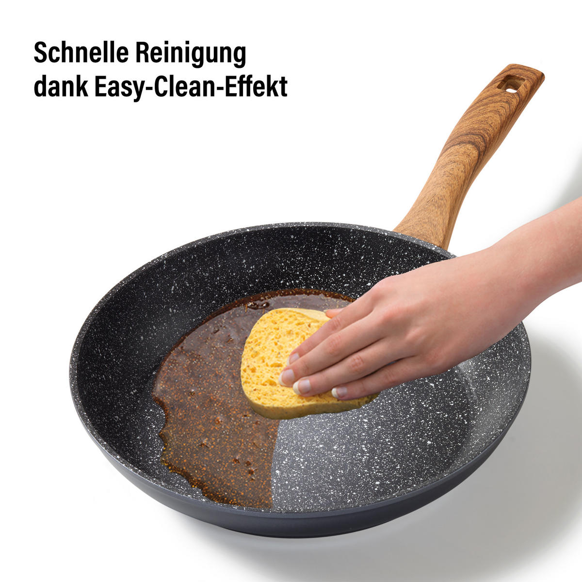 PFANNENSET 3 TEILIG - Braun/Grau, Metall - Stoneline