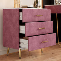 KOMMODE Velia Rosa 70 x 78.5 cm mit 3 Schubladen - Pink, Holzwerkstoff (70/78.5/39cm) - Vicco