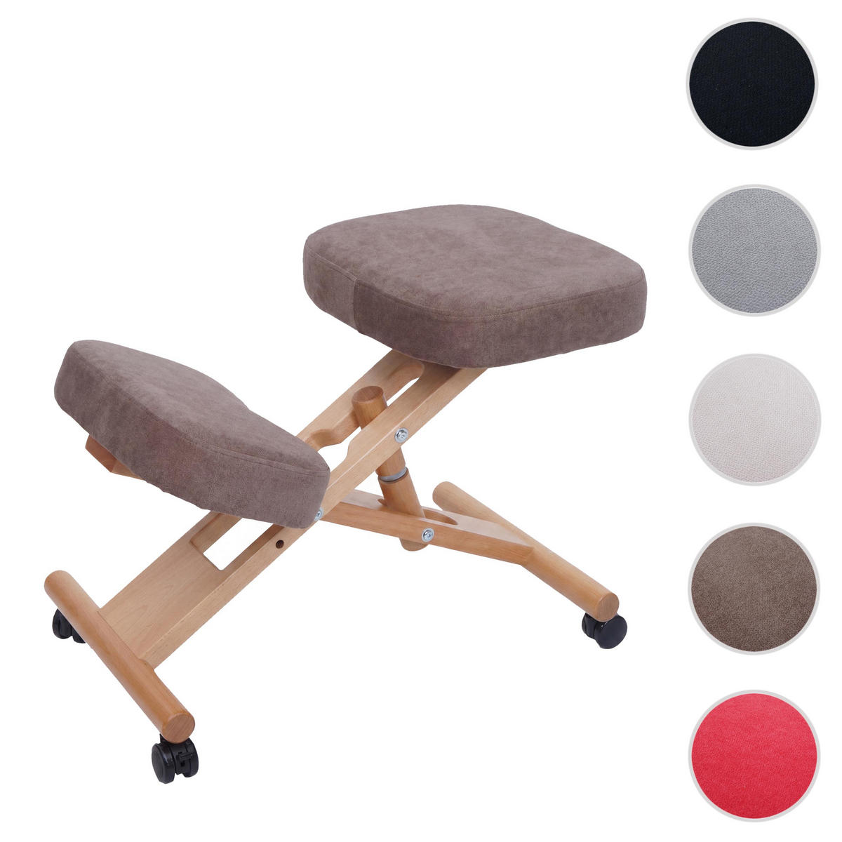KNIESTUHL Braun - Braun, Textil (42/73/65cm) - MCW