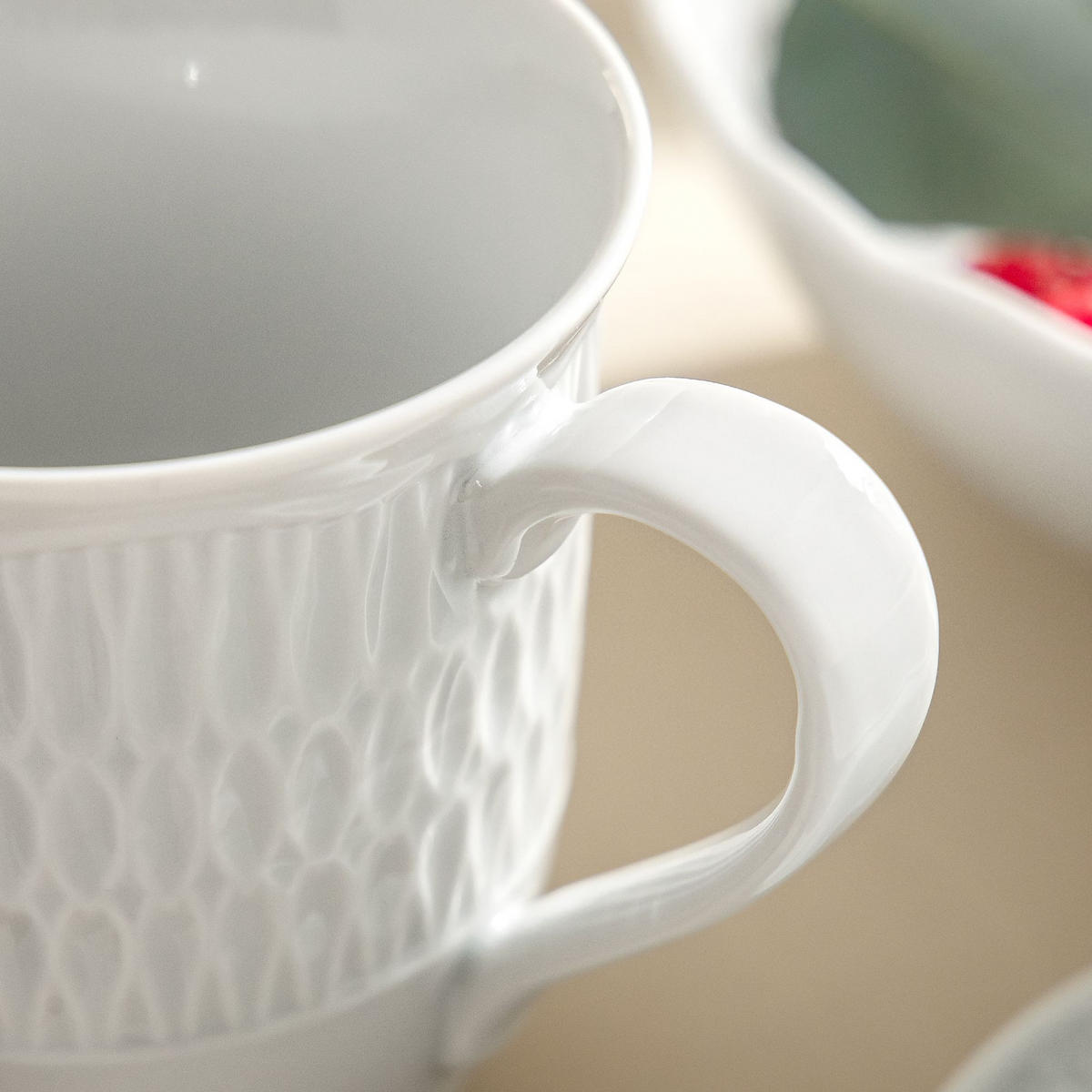 BECHER-SET CMIELOW SOFIA 6-tlg aus Porzellan - Weiß, Keramik (0.3L) - KONSIMO®