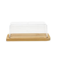 BUTTERDOSE aus Bambus Beige 6,5/12/19 cm - Beige, Naturmaterialien (12/19/6.5cm) - 5five Simply Smart