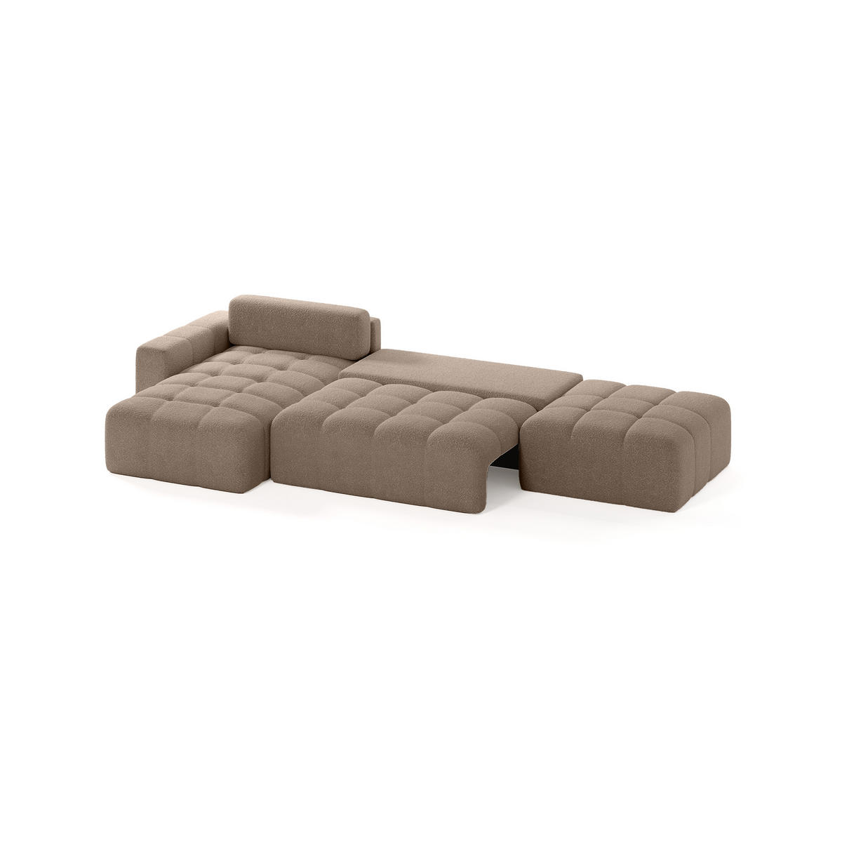 ECKSOFA RIFU LA mit Schlaffunktion, Braun - Braun, Textil (363/185cm) - Fedve