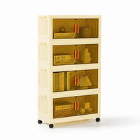 AUFBEWAHRUNGSBOXEN EasyCube stapelbar 4 Ebenen und Rollen 38L Weiß-Transparent - Weiß, Kunststoff (60/25.5/28cm) - BERLINLODGE