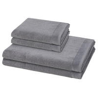 FROTTIERSET Premium 4-teilig - Grau, Textil (50/100cm) - MÖVE