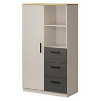 REGAL Billz 1D3S 80 Kaschmir/Eiche Cremona - Kaschmir/Schwarz, Holzwerkstoff/Kunststoff (80/140/40cm) - mzm24