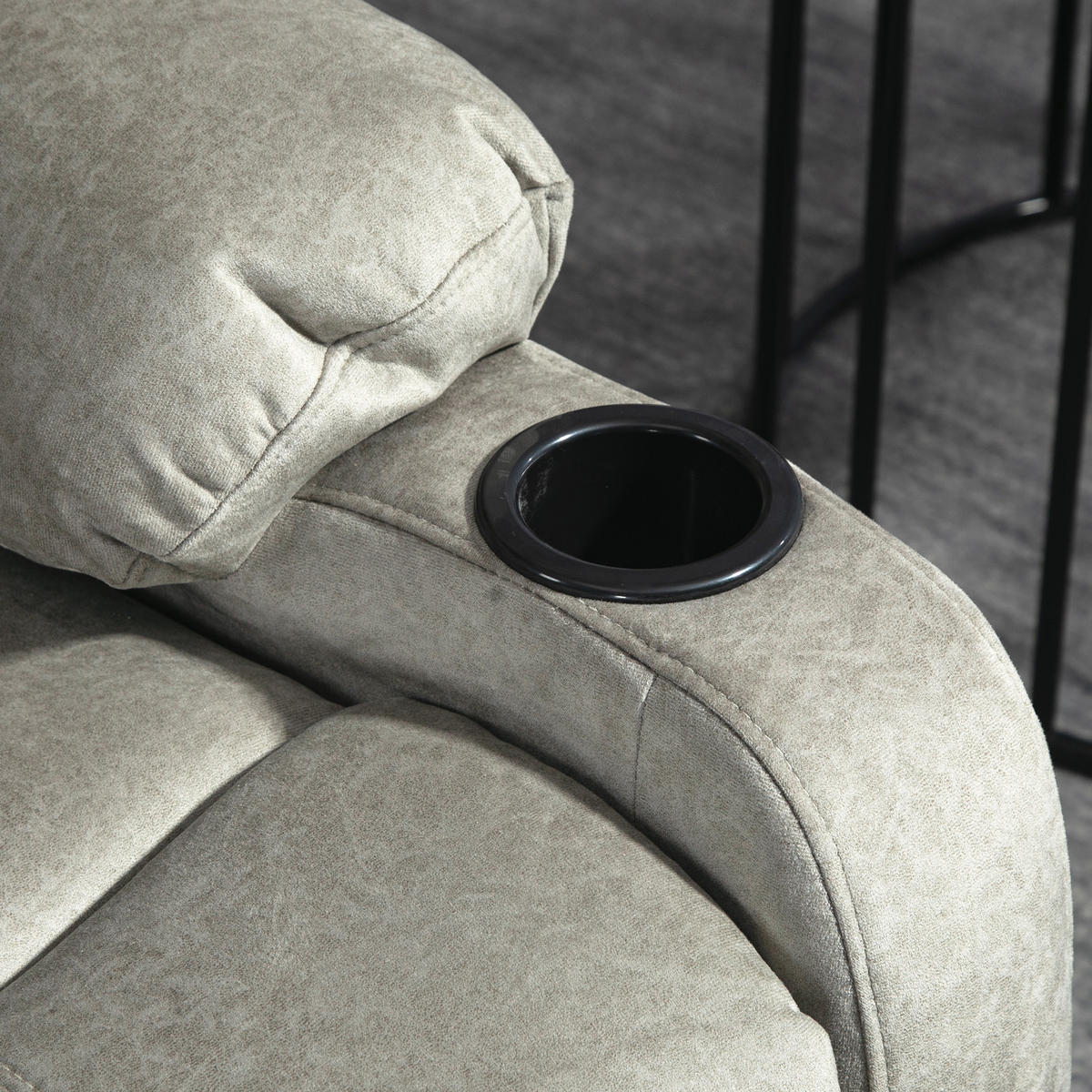 RELAXSESSEL DE-06451 Mit FusstüTze, 135° neigbar, Getränkehalter Braun - Braun, Metall (95/102/87cm) - ComfortXL