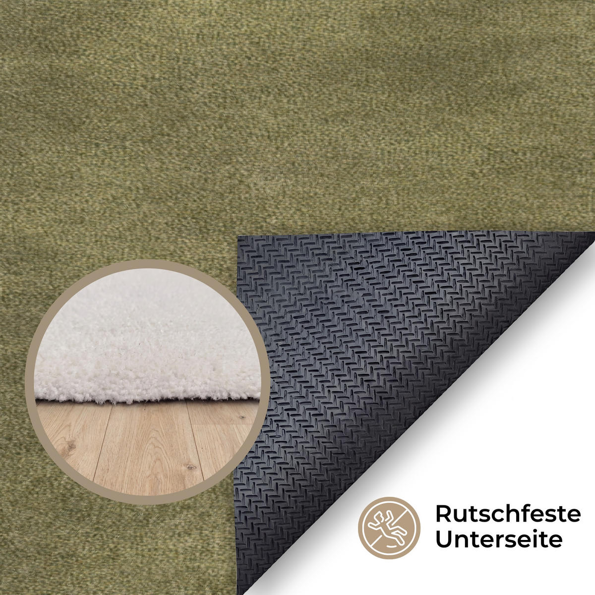 KOBERCE - Textúra - abstraktná - zelená - 90x150 cm - olivovozelená, textil/plast (90/0.4cm) - OnlyWow