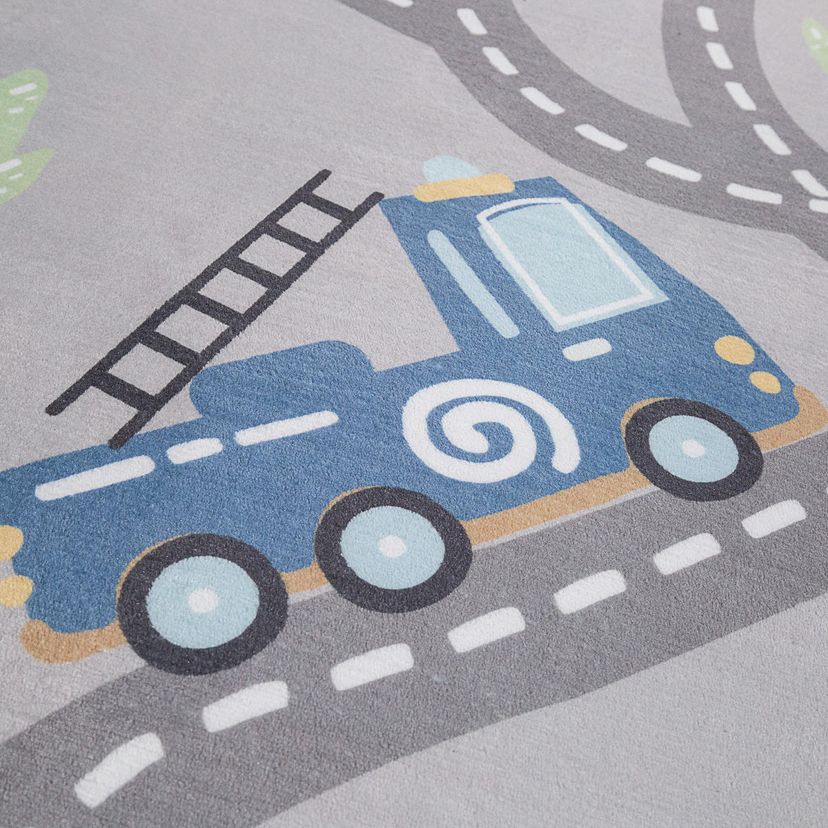 KINDERTEPPICH Waschbar, mit Straße-Motiv, Grau, 155 x 230 cm - Grau, Textil (155/230cm) - KADIMA DESIGN