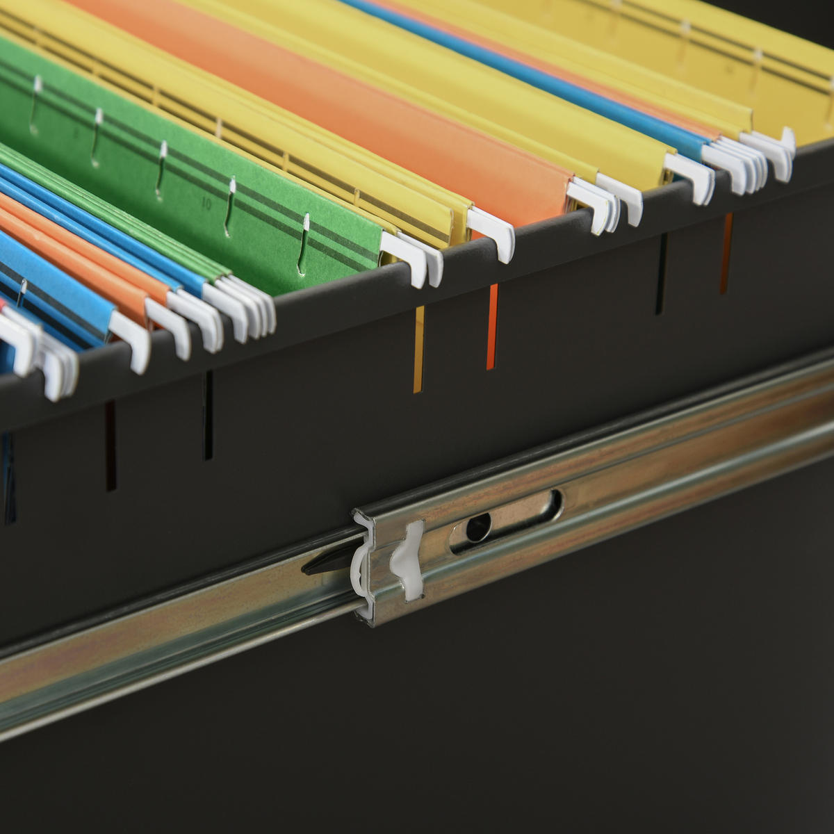 AKTENSCHRANK mit Rädern, konkavem Griff, für Home-Office, Stahl, Weiß - Weiß, Metall (48/60/39cm) - Vinsetto