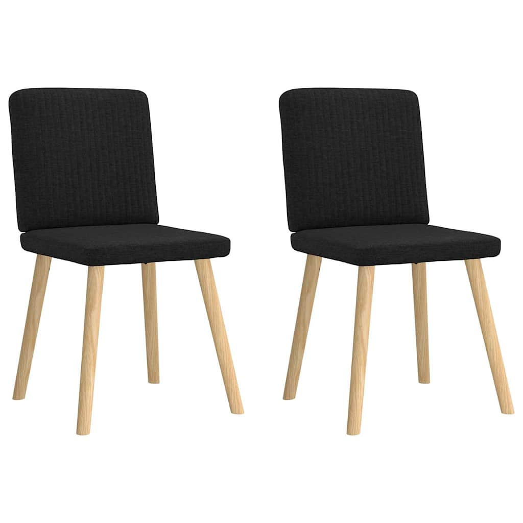 ESSZIMMERSTÜHLE 2 Stk. Schwarz Stoff 45*54*86cm - Schwarz, Metall (45/86/54cm) - ZMH