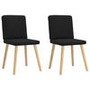 ESSZIMMERSTÜHLE 2 Stk. Schwarz Stoff 45*54*86cm - Schwarz, Metall (45/86/54cm) - ZMH