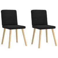 ESSZIMMERSTÜHLE 2 Stk. Schwarz Stoff 45*54*86cm - Schwarz, Metall (45/86/54cm) - ZMH