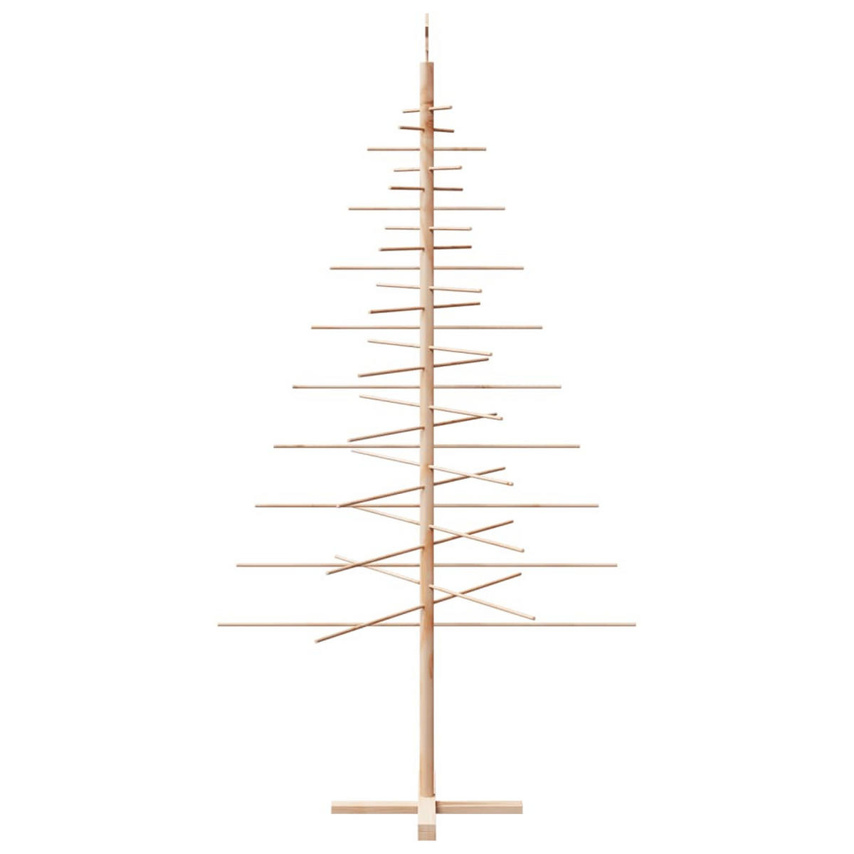 WEIHNACHTSBAUM Holz 110/110/210 Cm Braun Massivholz Kiefer - Braun, Holz (210cm) - vidaXL