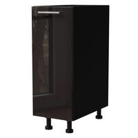 KÜCHENUNTERSCHRANK Essen D1D/30/kargo Schwarz Hochglanz / Schwarz Matt 30 / 50 / 82cm - Schwarz Hochglanz/Schwarz, Holz/Holzwerkstoff (30/82/50cm) - Feldmann-Wohnen