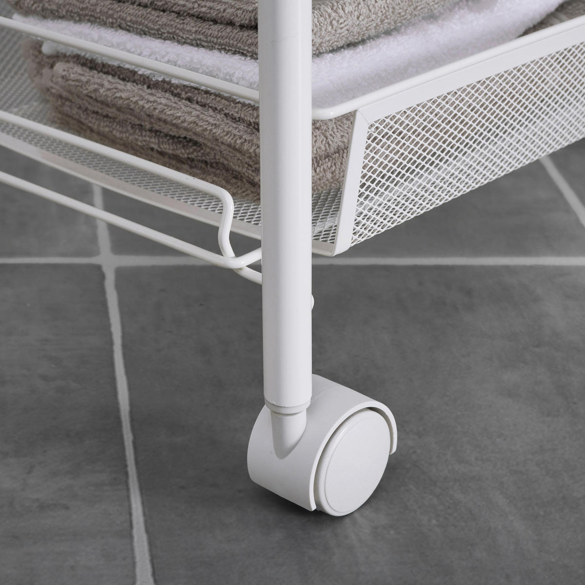 ROLLWAGEN Sandro Weiß Metall - Weiß, Metall (45/105/26cm) - Bessagi Home