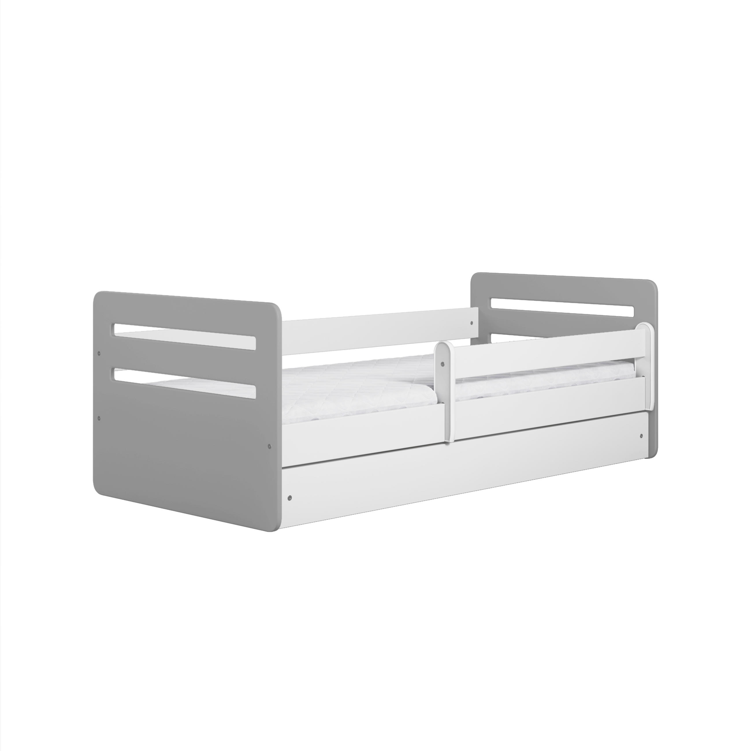 KINDERBETT Tomi MIX mit Schublade und Matratze 90/65/144 - Grau, Holzwerkstoff (80/140cm) - RAUMHIRSCH FURNITURE