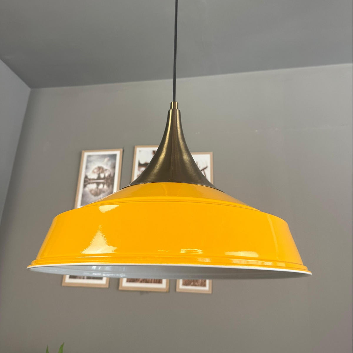PENDELLEUCHTE BrassVion - Gelb, Metall (15/40/27cm) - Bamyum
