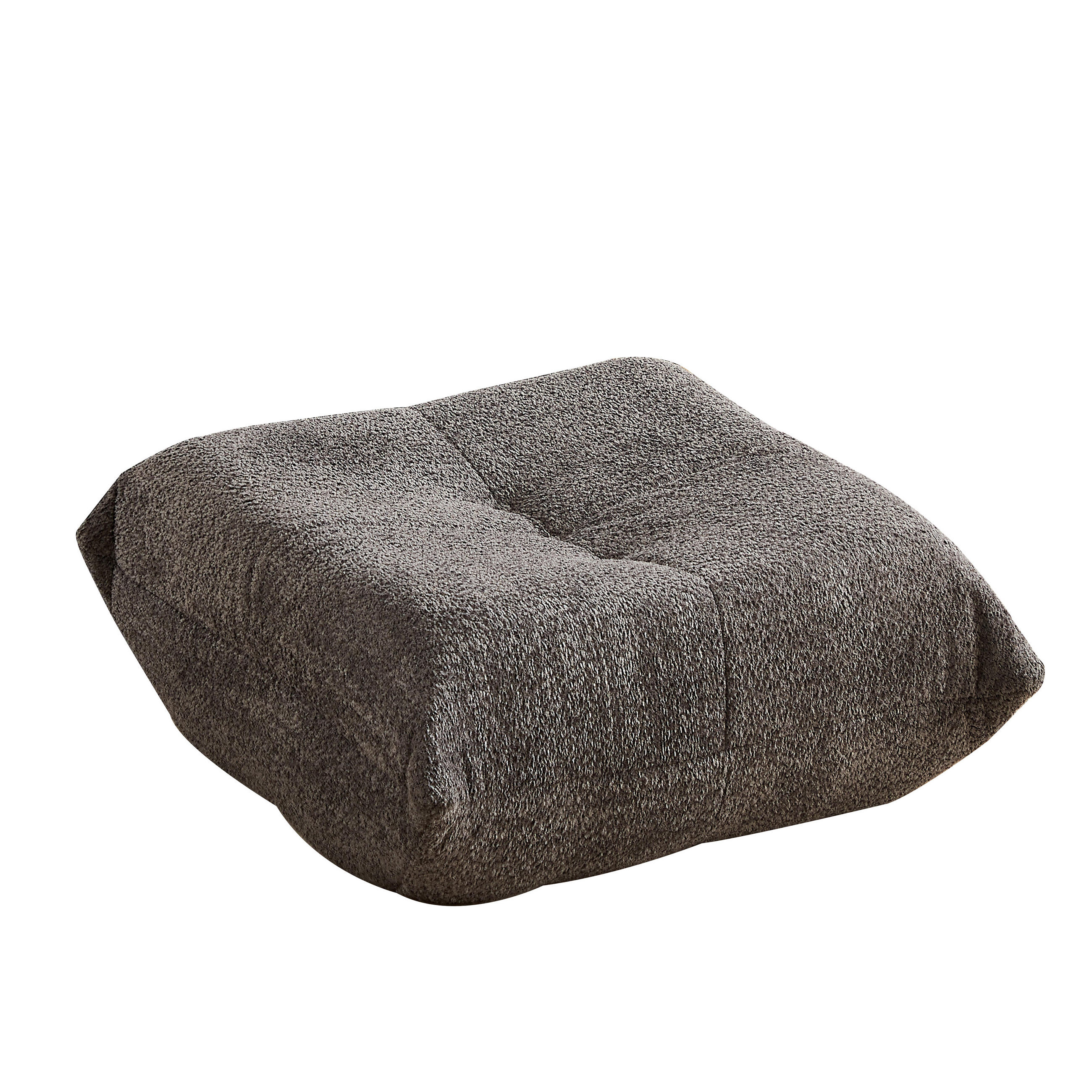 SITZSACK Chenille Grau mit Rutschfester Unterseite - Grau, Textil (94/34/83cm) - WISHDOR